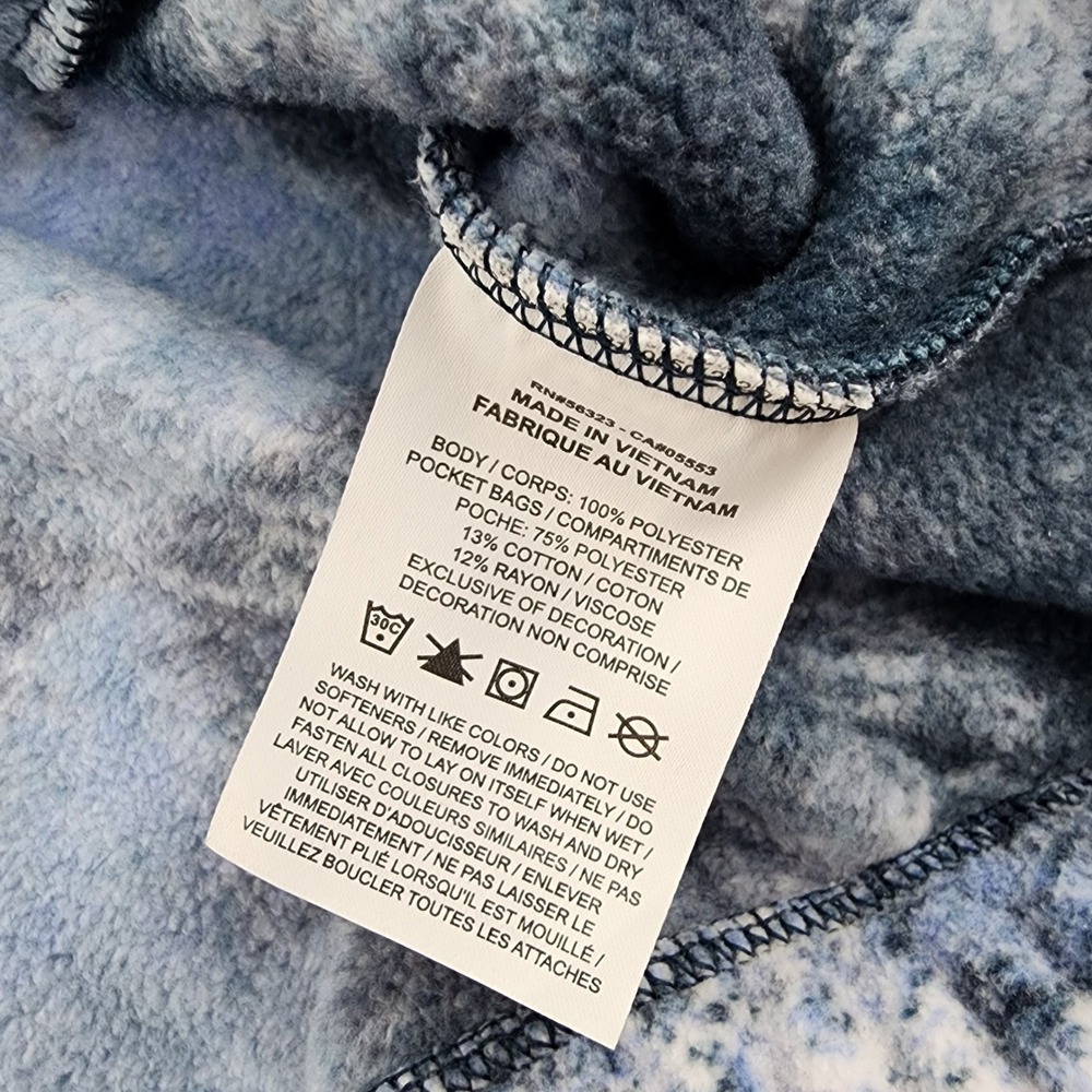 Nike Large | Therma-FIT Fleece Quarter Zip Pullover Blue Tie Dye Sweatshirt - Picture 4 of 5